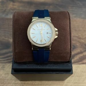 Michael Kors Blue and Gold Watch